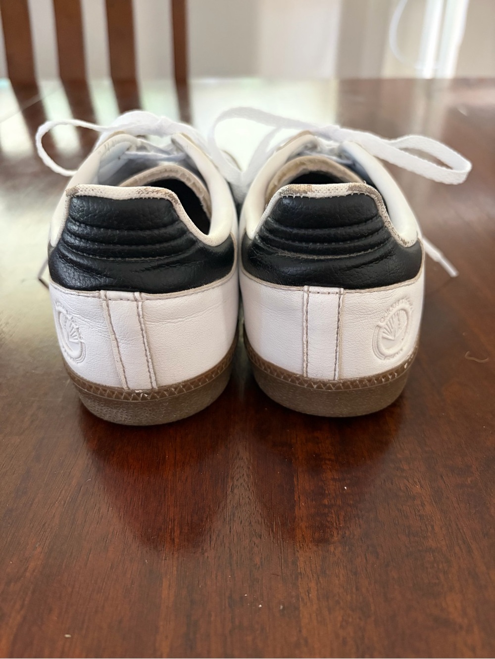 Adidas Samba Unisex White & Black Leather Sneakers - Picture 2 of 5